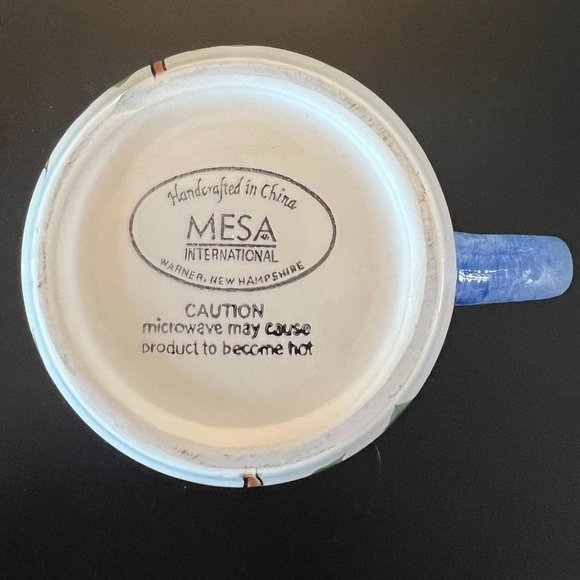 Mesa International Handcrafted Hand Painted Mug w/ Birds and Birdhouses - Picture 6 of 9